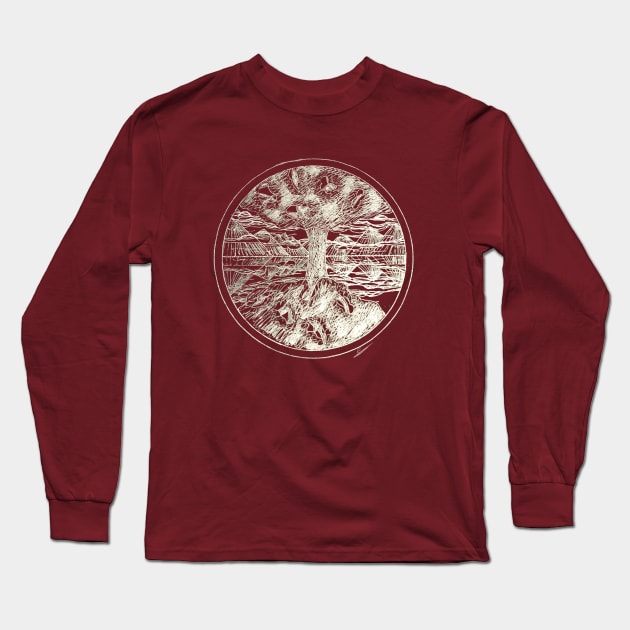 Inverse Celtic Tree Long Sleeve T-Shirt by Her4th